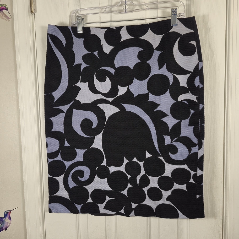 Ann Taylor Floral Jacquard Pencil Skirt Size 14 - Picture 2 of 9